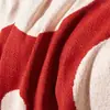 Capa de Sofá Grande Flor Vermelha Estilo Chinês para Casamentos, Toalha de Sofá Chenille Flor de Cerejeira Romântica, Capa à Prova de Poeira para Casamentos