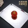 Plato Plano Cuadrado Estilo Japonés de Acero Inoxidable Bandeja Engrosada para Cocer al Vapor Fideos de Arroz Bandeja para Hornear de Cocina 304 Bandeja para Recoger Agua de Cocción