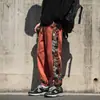 Calça Masculina Tendência 2026 Outono e Inverno Nova Modelagem Ampla Tamanho Grande Bordada Color Blocking Moda Jovem Esportiva Casual Calça Longa
