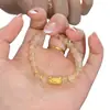 Pulseira de Cristal Amarelo Olho de Gato Baguete para Mulheres, Novo Estilo Ins, Design de Nicho Levemente Luxuoso, Pulseira de Amizade, Presente de Aniversário para Namorada