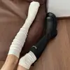 Meias 7/8 Novas Outono e Inverno Femininas Cor Sólida Meias Largas Estilo Japonês de Alta Qualidade Meias Longas de Tricô JK Meias para Afinar as Pernas