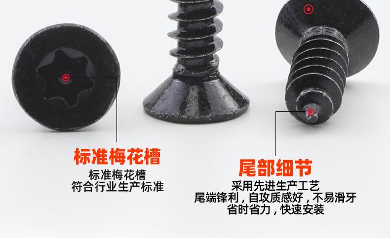 304不锈钢镀黑锌沉头防盗梅花自攻螺丝_03_11.jpg