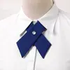 Gravata borboleta cruzada JK Uniforme Camisa Pequenas coisas Roupas de negócios Laço para meninas Estilo universitário Tudo combinando Gravata borboleta tailandesa da moda