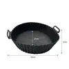 Alfombrilla de silicona para freidora de aire transfronteriza, bandeja para hornear de grado alimenticio, resistente a altas temperaturas, plegable, bandeja para vaporera de horno, molde para hornear