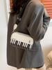 Nota de Moda Bolso Pequeño Cuadrado Negro Piano y Blanco para Niña Bolso de Estilo Nuevo Bolso de Mujer Bolso Cruzado de un Hombro Versátil Bolso de Regalo Moderno
