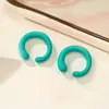 Clip para Oreja Pequeño de Acrílico Color Caramelo Dopamina para Mujer, Aretes Clip para Oreja Frescos y Coloridos, Interesantes, sin Agujeros en las Orejas