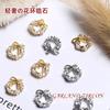 Explosiones de influencers corona navideña joyería para uñas perla circón diamante tridimensional anillo de lujo ligero decoración de uñas al por mayor
