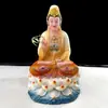 Mármore Branco Três Santos de Saha Buda Shakyamuni Bodhisattva Ksitigarbha Bodhisattva Avalokitesvara Ornamento para Salão de Buda Doméstico Atacado