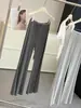 Pantalones casuales acampanados de rayas de color contrastante para mujer, nuevo estilo de verano, de cintura alta, fluidos, casuales, suaves y versátiles, largos