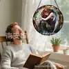 Ángel Durmiente de Cristal Colgante de Vidrio de Colores Adorno de Vidrio para el Hogar Decoración de Ventana Atrapasoles para el Jardín