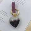 Llavero Transfronterizo DIY Personalizado Creativo Corazón con Diamantes Completos Colgante Llavero de Coche Popular Japonés y Coreano Colgante para Bolsa