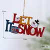Venta Caliente Transfronteriza Accesorios de Navidad Decoraciones de Madera con Letras Reno Muñeco de Nieve Anciano Astilla de Madera Colgante de Árbol de Navidad