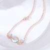 Collar de mariposa original Moon-by-Moon para mujer, de plata de ley 925, con cadena de clavícula de piedra lunar súper inmortal, colgante de luna de celebridad de Internet, regalo