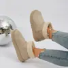 Zapatos de comercio exterior, antideslizantes, botas de nieve con forma de papa, sin venta al por mayor, botas de media pantorrilla, forradas de felpa, con pelo integrado, engrosadas para abrigar, forradas de felpa, invierno