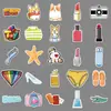 50 pegatinas VSCO serie pequeña y fresca para equipaje, cuaderno, papelería, pequeños regalos, impermeables, dibujos animados, pegatinas para diario de mano