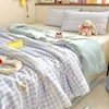 Colcha de Verão de Gaze Dupla Camada com Fibra de Soja Classe A, Colcha de Verão para Ar Condicionado, Núcleo de Colcha Infantil, Colcha de Verão Individual para Dormitório, Colcha de Presente