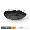 Vajilla de melamina A5 plato para olla caliente negro creativo plato para barbacoa barbacoa imitación porcelana plato rectangular para carne tazón comercial