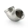 Cotovelo Rosqueado Interno de Aço Inoxidável 304 90 Graus Conexão em Ângulo Reto com Rosca Interna para Encanamento e Abastecimento de Água 1/2 Polegada 3/4 Polegada