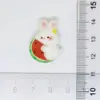 Desenho Animado Fruta Brilhante Animal Gato Coelho Porco Cachorrinho Grampo Elástico Pegador DIY Cola de Creme Acessórios de Resina