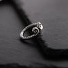 Anillo Plata de Ley 999 Anillo de Pareja Femenino Anillo de Cola Masculino Par de Plata Pura Sol Wukong Anillo de Aro Estrecho Aro Dorado Popular