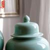 Cerámica de Jingdezhen Verde Ciruela Shigure Cerámica Tarro General Estilo Chino Decoración para el Hogar Ornamento Nuevo Estilo Chino