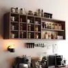 Prateleira de Parede para Armário, Armário de Exposição, Armário de Armazenamento para Mesa de Sala de Estar, Armário de Grade de Alto Padrão de Luxo Leve para Nicho