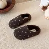 Sapatos Birkenstock Muller Suede Macio Solado Macio Feminino 2026 Chegada Nova Outono Slip-on Antiderrapante Poá Bico Fechado Meio Chinelo