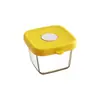 Caja de Vidrio para Suplementos Alimenticios Infantiles con Tapa de Silicona, Caja Portátil de Vajilla, Caja de Suplementos Alimenticios para Bebés, Caja de Almacenamiento Vaporizable al por Mayor