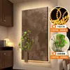 Comercio Exterior Transfronterizo al por Mayor Pintura Decorativa de Entrada Estilo Vintage Pintura de Luz LED Pintura Colgante de Arenisca Arte de Pared para Pasillo de Entrada