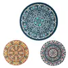 Jogos americanos de mesa de jantar estilo boêmio, porta-copos redondos estilo nórdico, porta-copos absorventes para mesa de centro, porta-copos resistentes ao calor e antiderrapantes, e porta-pratos