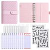 Carpeta A6 con empalme de patrón tejido transfronterizo, libro de mano, cuero PU, presupuesto de efectivo, hojas sueltas, libro de mano, personalización