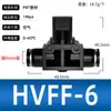Componentes Neumáticos Conector Rápido Válvula Manual Válvula de Tubería Válvula de Plástico de Inserción Rápida para Tubería de Aire Hvff-6/8/10