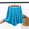 Calças Casuais de Algodão Modal para Mulheres, Leggings Soltas de Cintura Alta, Calças Saia, Calças Esportivas de Praia Plus Size, Alongamento das Pernas, Fluorescente