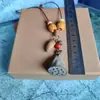 Collar Trenzado de Cuerda con Perlas de Piedra Natural para Mujer, Cadena para Clavícula de Piedra Ojo de Tigre Estilo Chino Nuevo Vintage, Accesorio Largo Colgante para el Cuello con Manchas
