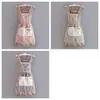 Vestido de Princesa Pastoral Delantal de Lona Cocina Cocinar Ropa de Moda Protector Delantal de Cintura Elegante Catering Ropa de Trabajo Resistente a las Manchas