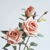 Ramo de Simulación Rosa Nórdica Boda Novia Sosteniendo Flores Falsas Decoración Floral para Sala de Estar en Casa Accesorios de Fotografía