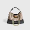 2025 Nova Bolsa Saco Estilo Pequeno Fragrante Bolsa de Corrente Losangular Moda Retrô Comutador Ombro Bolsa Tote de Grande Capacidade para Mulheres