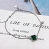 Pulsera de Circonia Esmeralda para Mujer Simple Personalizada ins Diseño Nicho Cubo de Diamante Azúcar Pulsera para Novias y Estudiantes