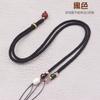 Collar de cuerda con cuentas de transferencia cruzada hebilla de la paz cierre dorado cuerda para el cuello para hombres y mujeres Jade colgante de oro cordón venta al por mayor