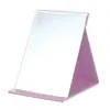 Espejo Plegable de Escritorio Portátil de Cuero Espejo de Maquillaje Alta Definición Espejo de Cuero para Dormitorio de Estudiantes Espejo de Tocador de Escritorio Grande y Pequeño para Mujer