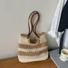 Bolso de Punto Calado de Gran Capacidad Transfronterizo para Mujer, Nuevo Bolso Cruzado de Hombro Casual Verano 2026, Bolso de Cubo Tejido