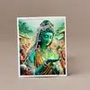 Pintura Thangka de Gemas Farmacéutico Zakiram Vida Pasada y Vida Presente Tara Verde Madre Benmingfo Puede Cambiar Imagen Thangka Re-grabado de la Marea Nacional
