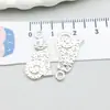 Misturado 100 pingentes de liga de cinco cores de animal de desenho animado gato pingente DIY pulseira colar acessórios