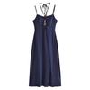 Aliexpress 2025 Verano Nuevo Estilo Europeo y Americano Sexy Ajustado Espalda Descubierta Estilo Lencería Vestido para Mujer con Tirantes Finos de Espagueti Longitud Media