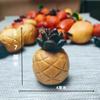 Talla de Palosanto Naranja Palosanto Pieza Pequeña con Mango de Manzana para Coche Mesa de Té Sala de Estar Calabaza Decoración de Coche
