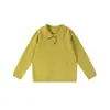 Moda de Punto para Mujer Tallas Grandes Invierno 2025 Estilo Hermana Gordita Suéter de Punto Pulóver Cuello Solapa F686