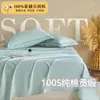 Luxo Leve e Sensação de Alta Qualidade 100S Alta Contagem de Fios Algodão de Fibra Longa Algodão Puro Lençol de Elástico Cobre-Cama Peça Única Lençol de Cama de Dormitório Cor Sólida 100% Algodão