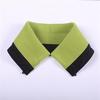 Invierno Algodón Puro Tejido Roscado Chaqueta Acolchada Cuello Falso Cubre Cuello Anti-Suciedad Unisex Cuello de Pelo Color Sólido Removible
