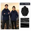 Chaqueta de tres en uno con forro polar, conjunto de dos piezas personalizado a prueba de viento y cálido para exteriores, ropa de trabajo para grupos, camisa promocional