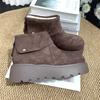 Nuevas Botas de Nieve con Suela Gruesa para Aumentar la Altura para Mujer, Nuevos Zapatos de Invierno Cálidos Estilo Birkenstock 2026, Botas de Algodón Engrosadas y Forradas de Felpa para Mujer
